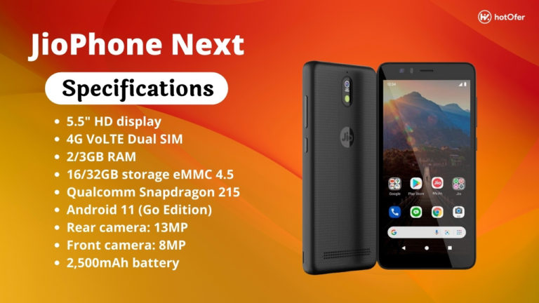 Jio Phone Next Specifications