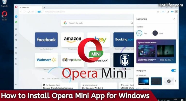 How to Install Opera Mini App for Windows